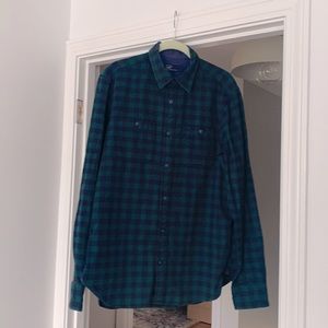 Heavy duty plaid. Green and navy blue